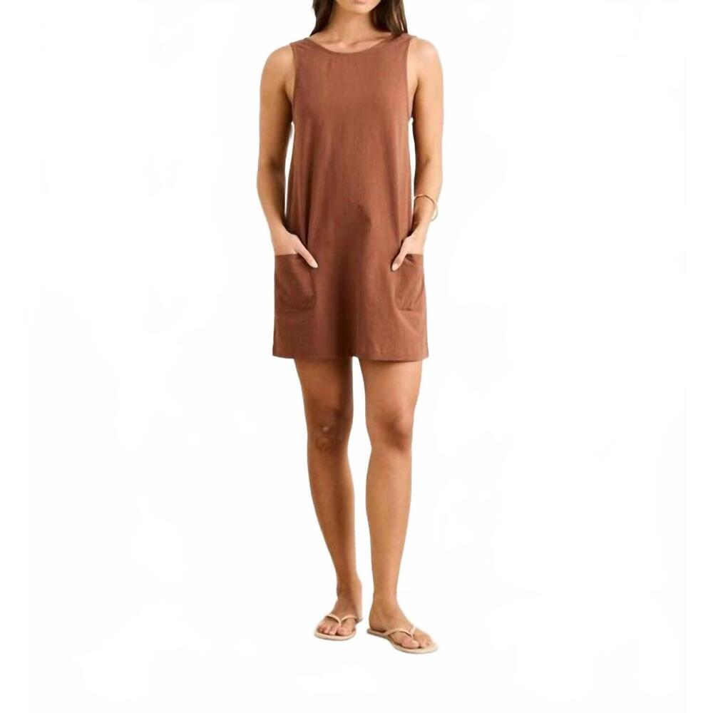 NEW RHYTHM. hanalei mini dress in brown